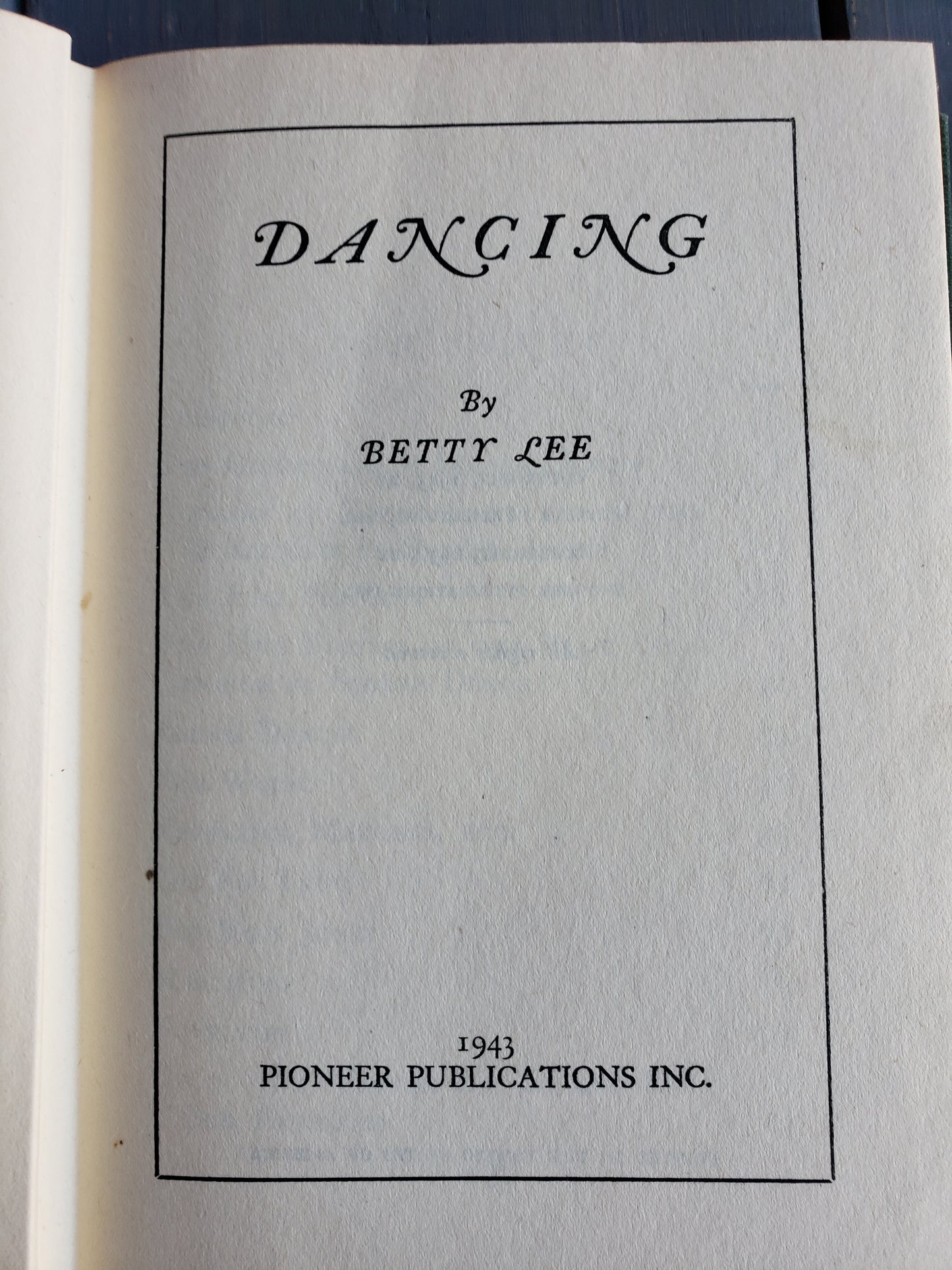 Dancing (1943) by Betty Lee