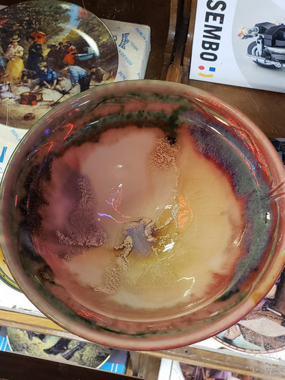 Simon glazed pottery bowl (dragonfly stamp)