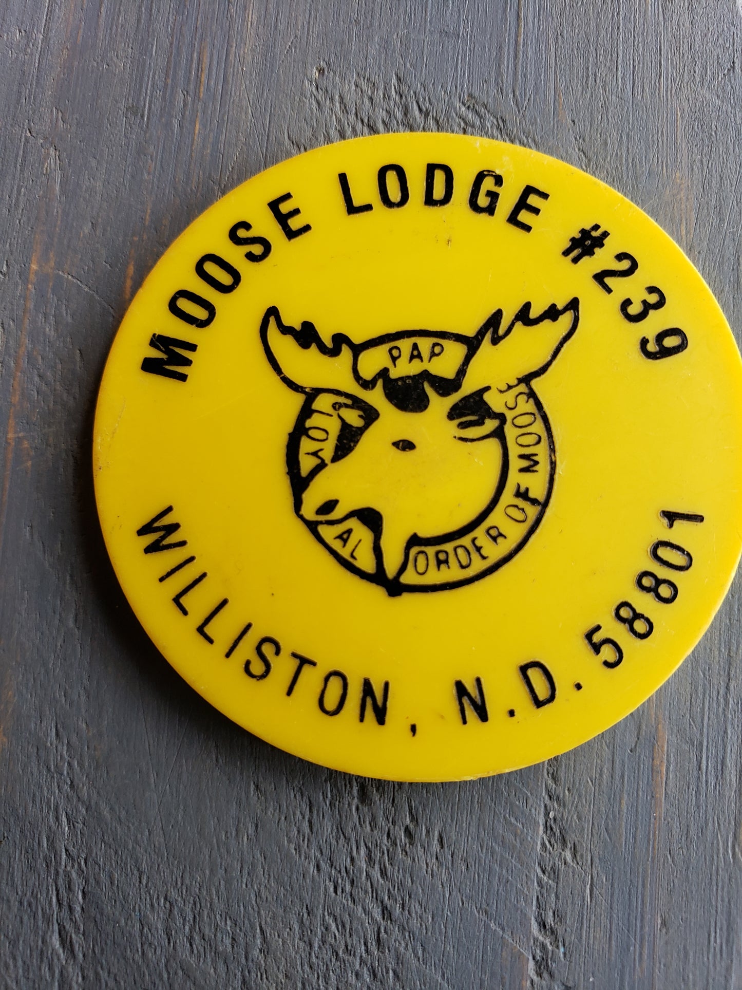 1984 Moose Lodge bar chip