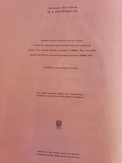 Webster's Unified Dictionary & Encyclopedia (1954)