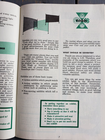 1957 4-H Electric Program Members Idea Book