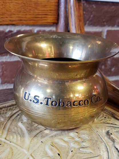 U.S. Tobacco Co. mini brass spittoon