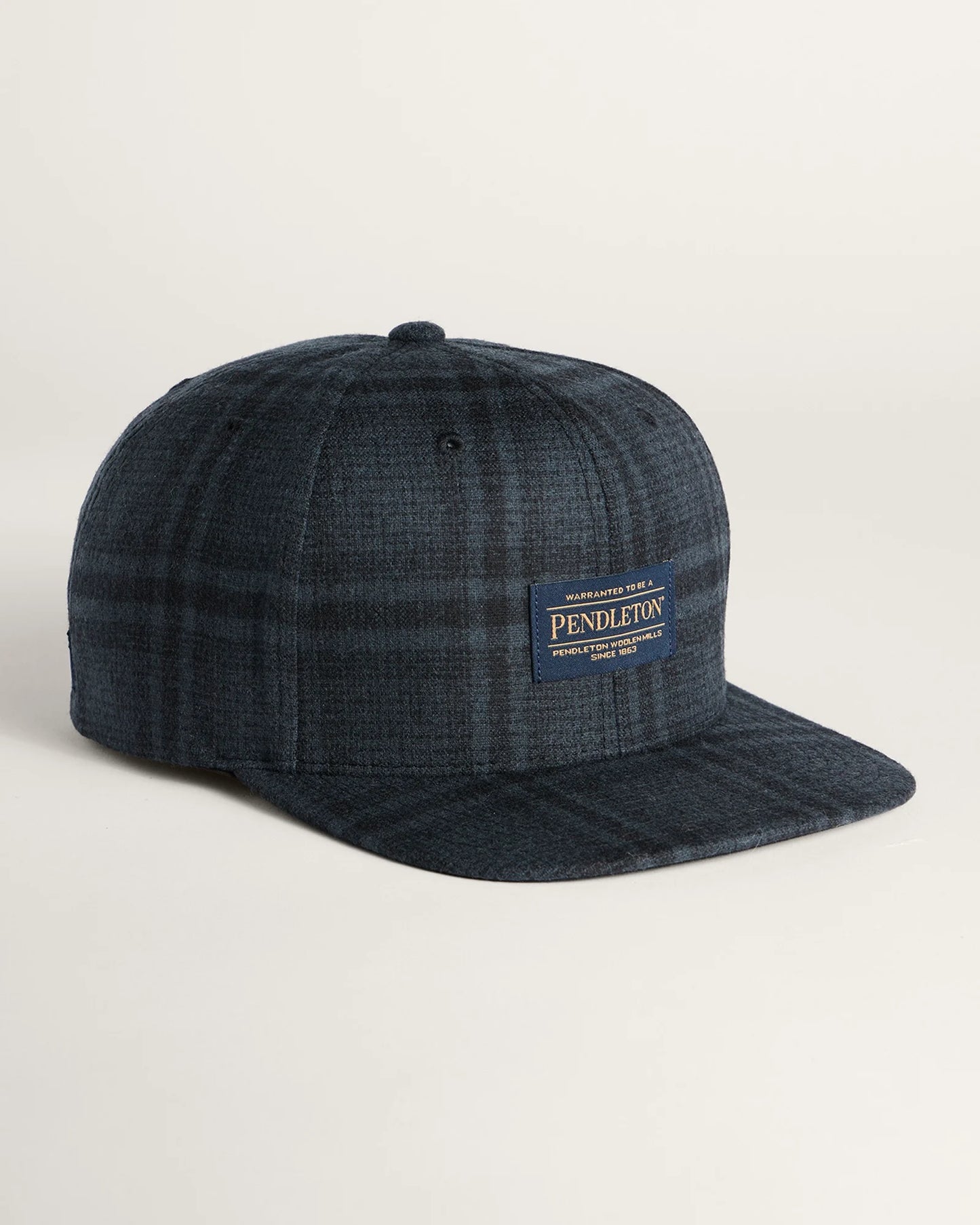 Pendleton / Bobby Ruiz Flat Brim Hat in Black Shadow Plaid