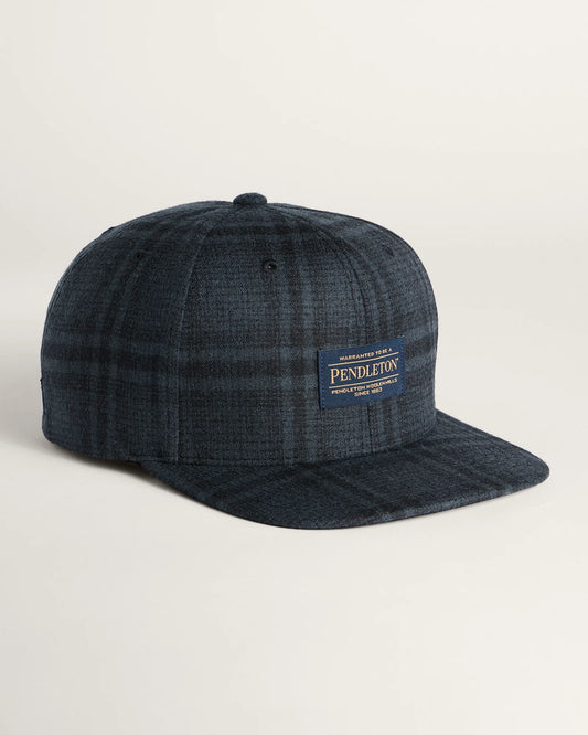 Pendleton / Bobby Ruiz Flat Brim Hat in Black Shadow Plaid