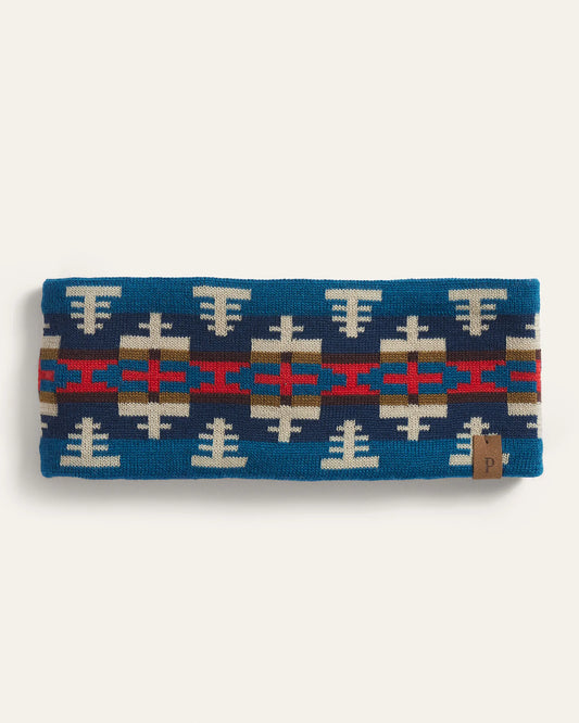 Pendleton Fleece lined Headband in Shiprock Teal