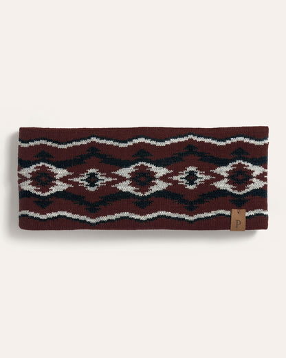 Pendleton Fleece Lined Headband in Crown Point Red