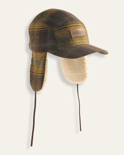 Pendleton Timberline Hat in Green Brown Herringbone Plaid