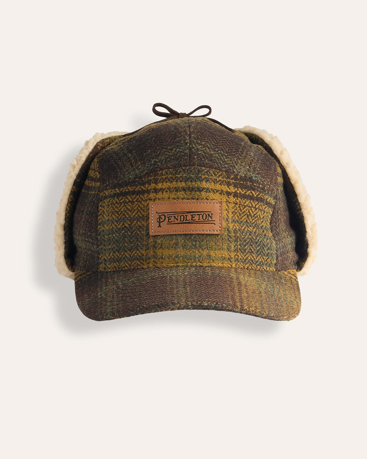 Pendleton Timberline Hat in Green Brown Herringbone Plaid