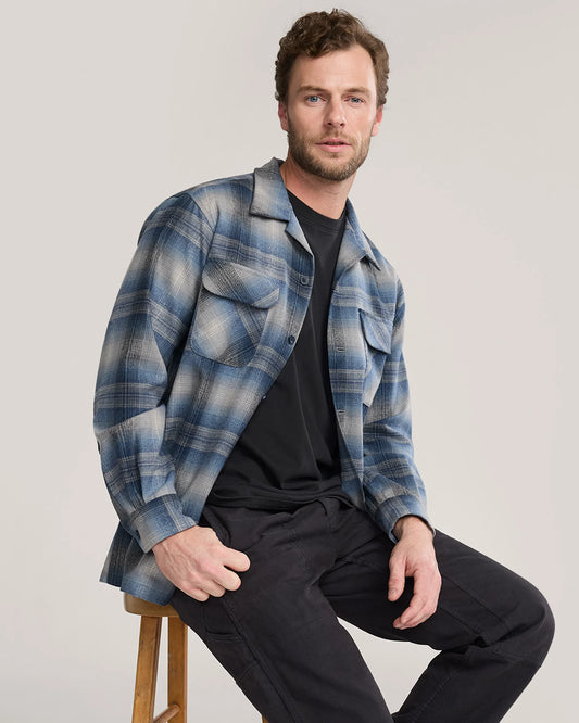 Pendleton Board Shirt in Grey/Navy Ombre