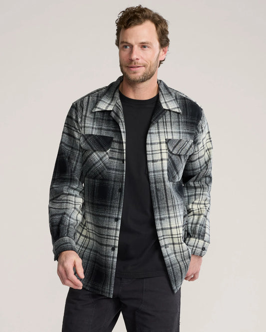 Pendleton Board Shirt TALL Black White Ombre