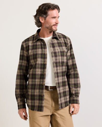 Pendleton Men's Trail Shirt in Brown Green Plaid