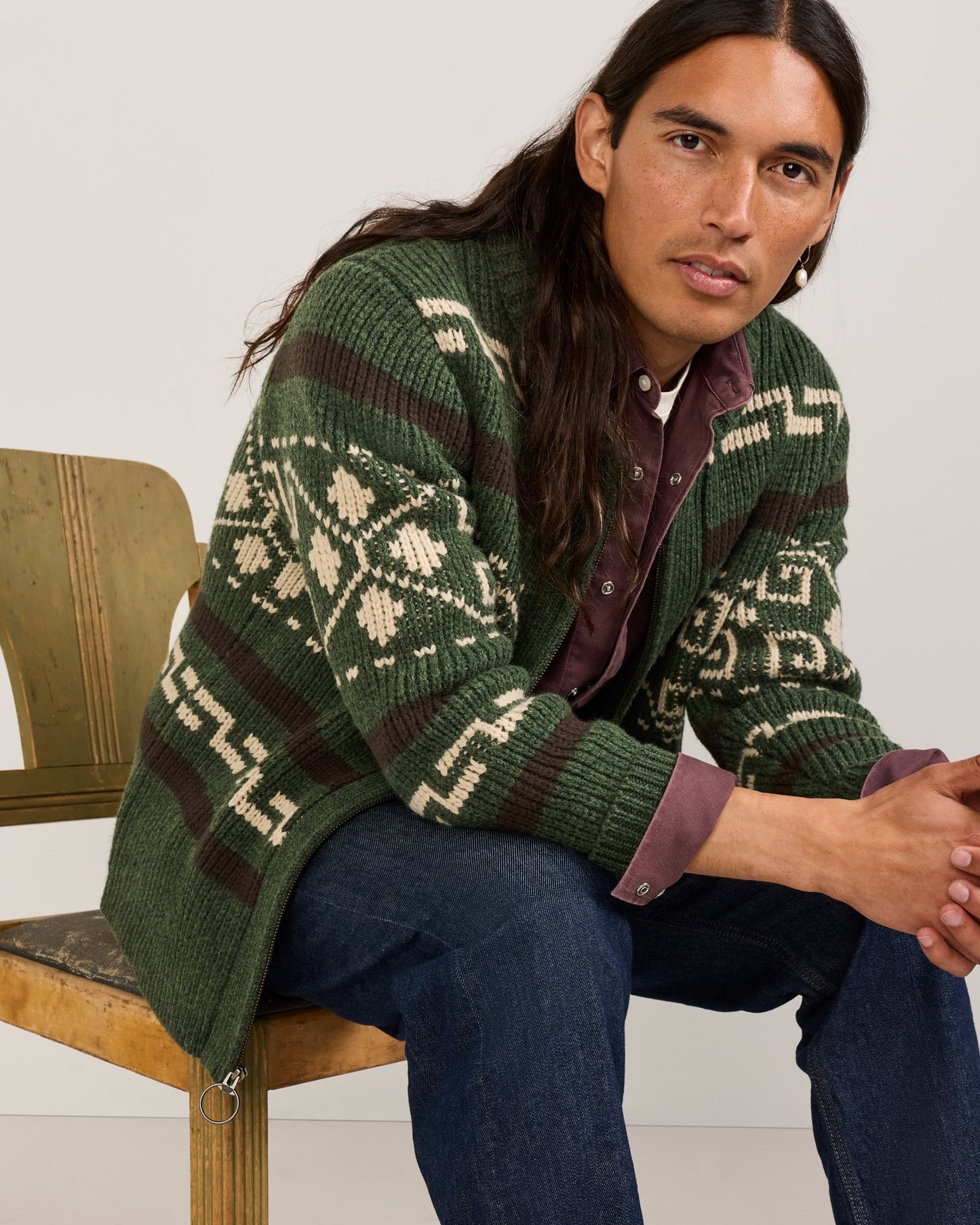 Pendleton Men's Dark Green Original Westerly Sweater