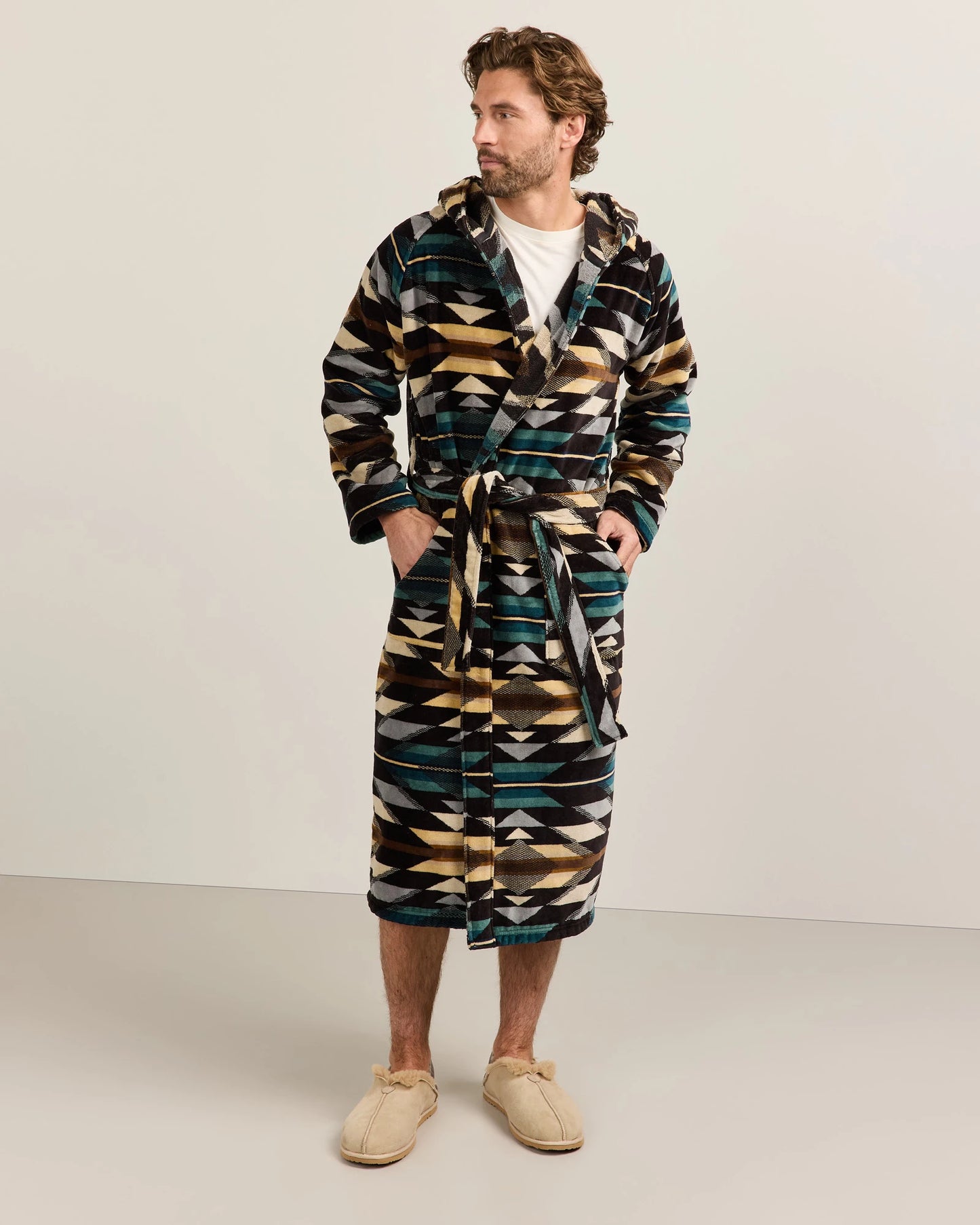 Pendleton Men's Robe in Wyeth Trail Charcoal