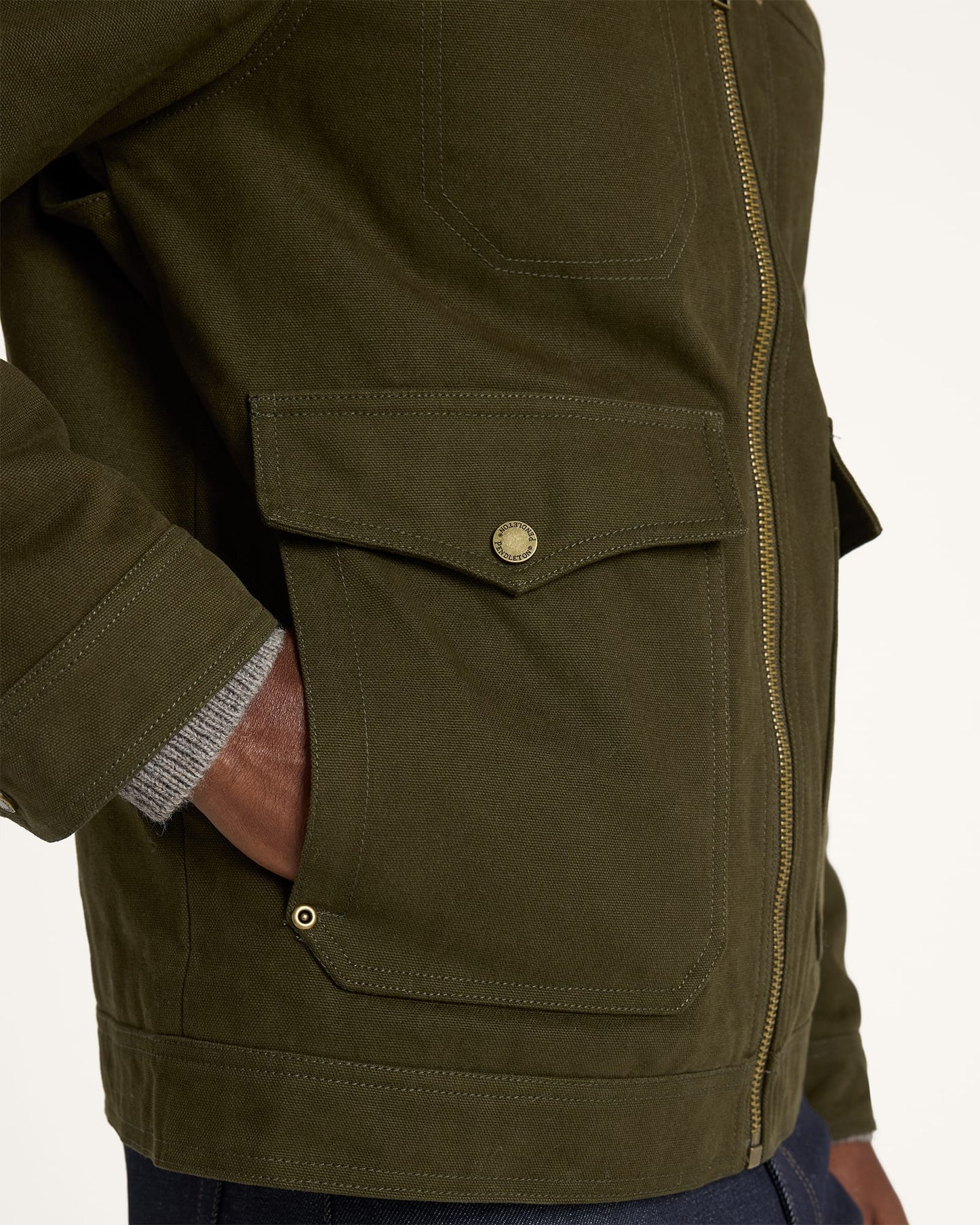 Pendleton Carson City Ranch Coat in Dark Olive