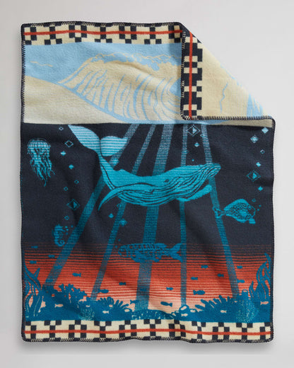 Pendleton Jacquard Crib Blanket in Tide School