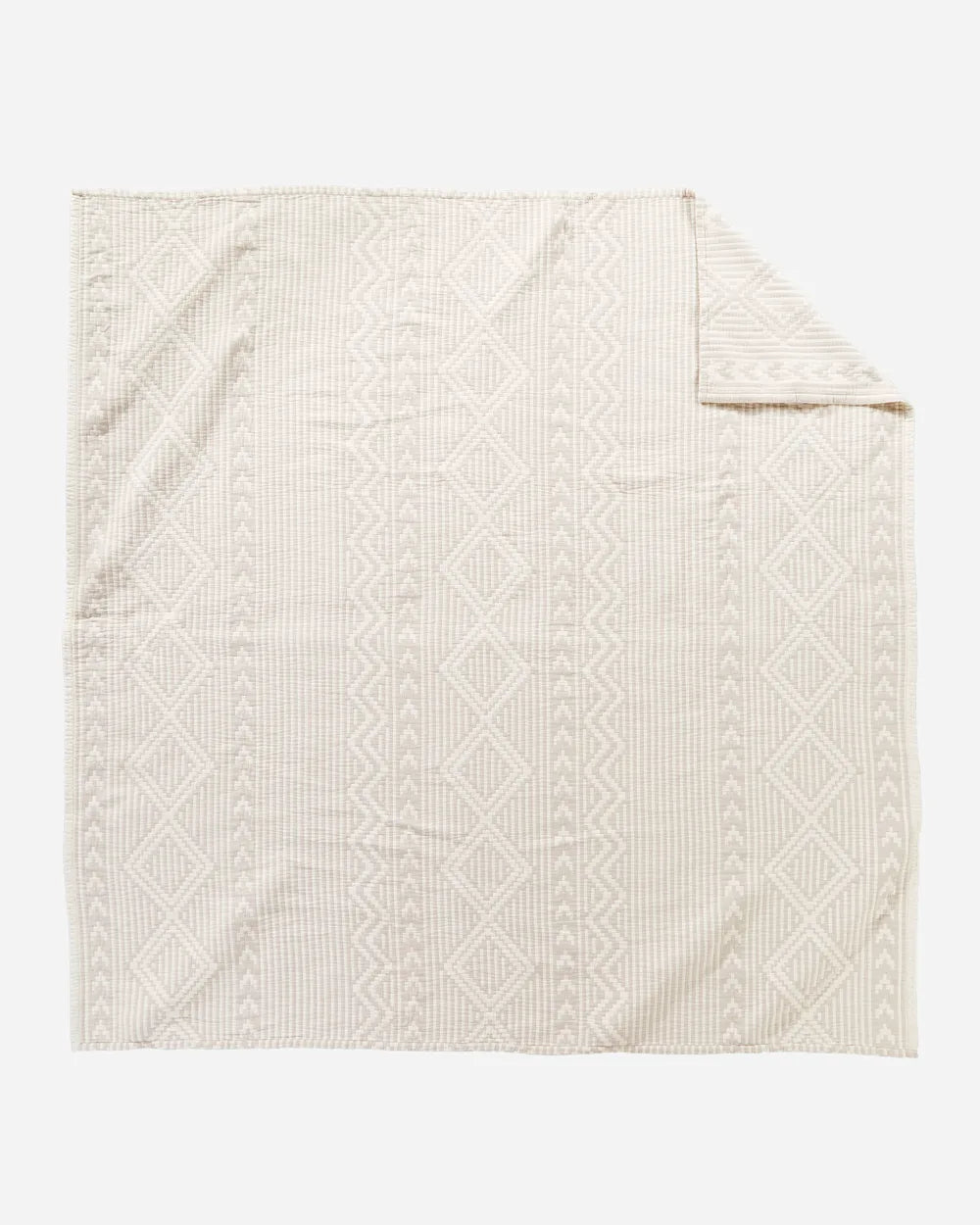 Pendleton Organic Cotton Matelasse F/Q Coverlet in the Ganado pattern