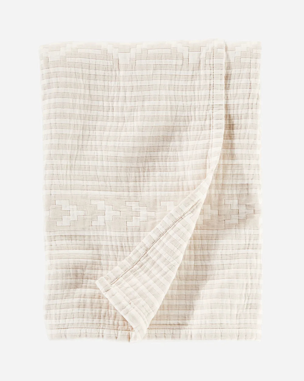 Pendleton Organic Cotton Matelasse F/Q Coverlet in the Ganado pattern