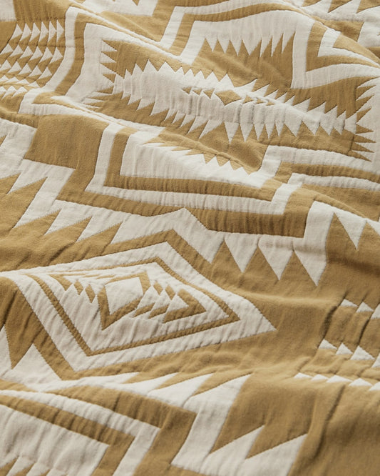 Pendleton Matelasse KING Blanket in Harding Star Ochre