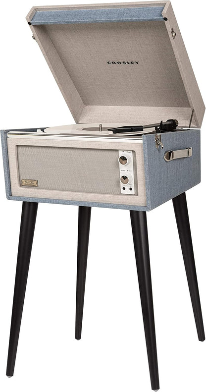 Crosley Dansette Bermuda Portable Vinyl Record Player Turntable with Aux-In and Bluetooth, Tourmaline