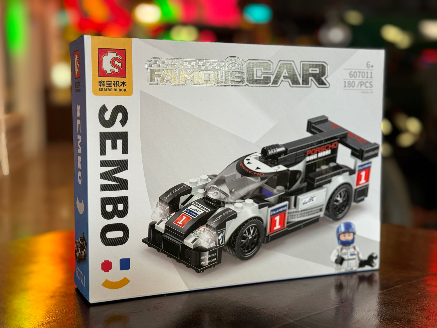 Silver Super Race Car Building Blocks