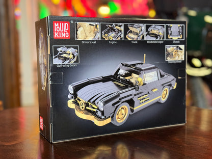 Classic Sports Car Black and Gold Building Blocks