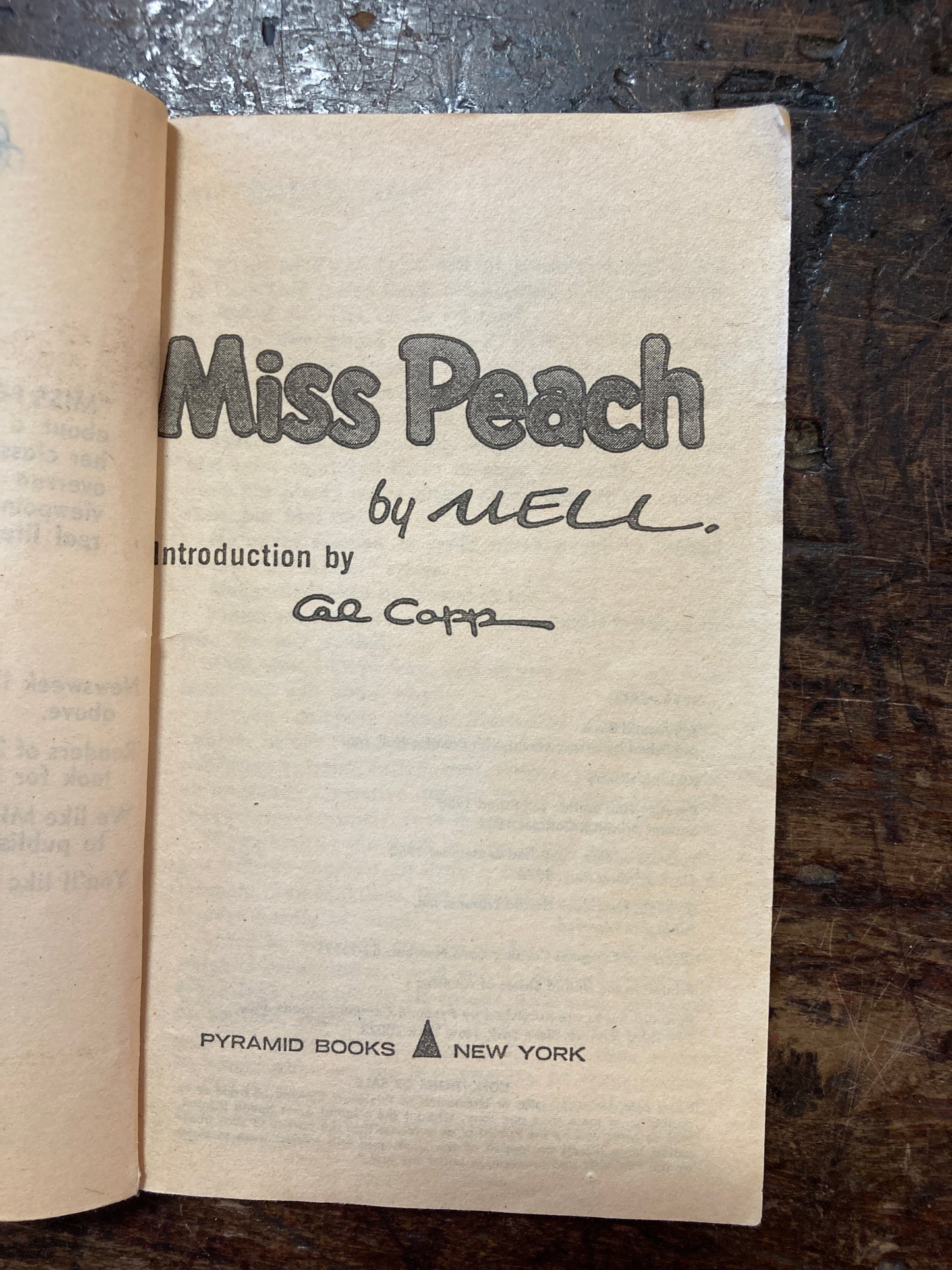 Miss Peach paperback comic book