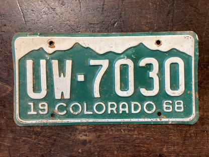 Expired 1986 Colorado License Plate