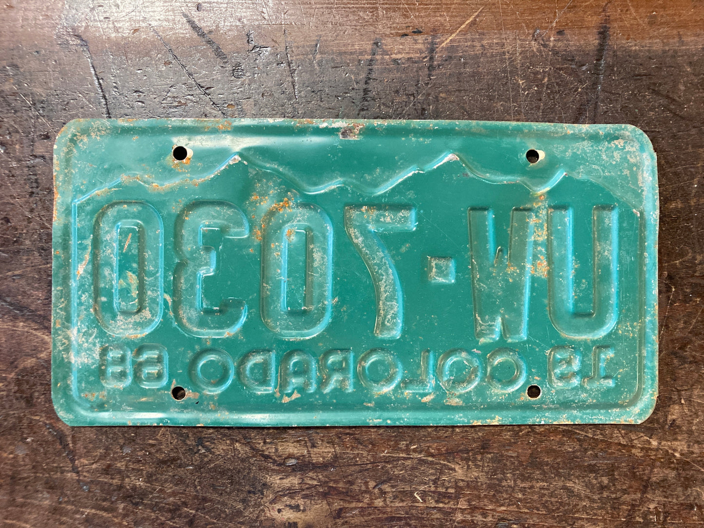 Expired 1986 Colorado License Plate