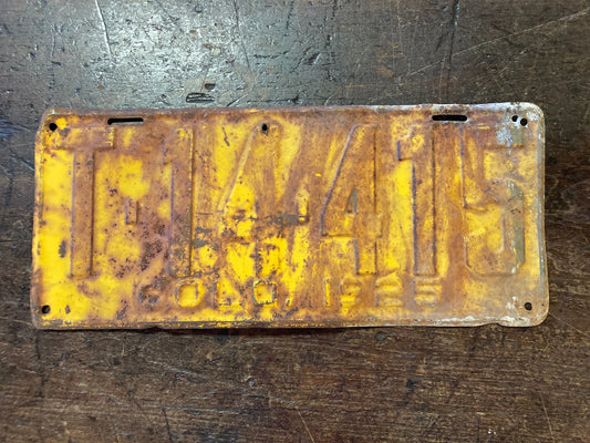 Expired 1925 Colorado License plate