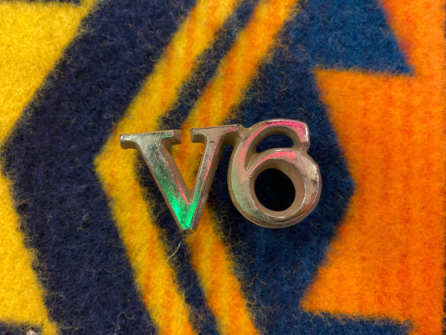 V6 Car Emblem