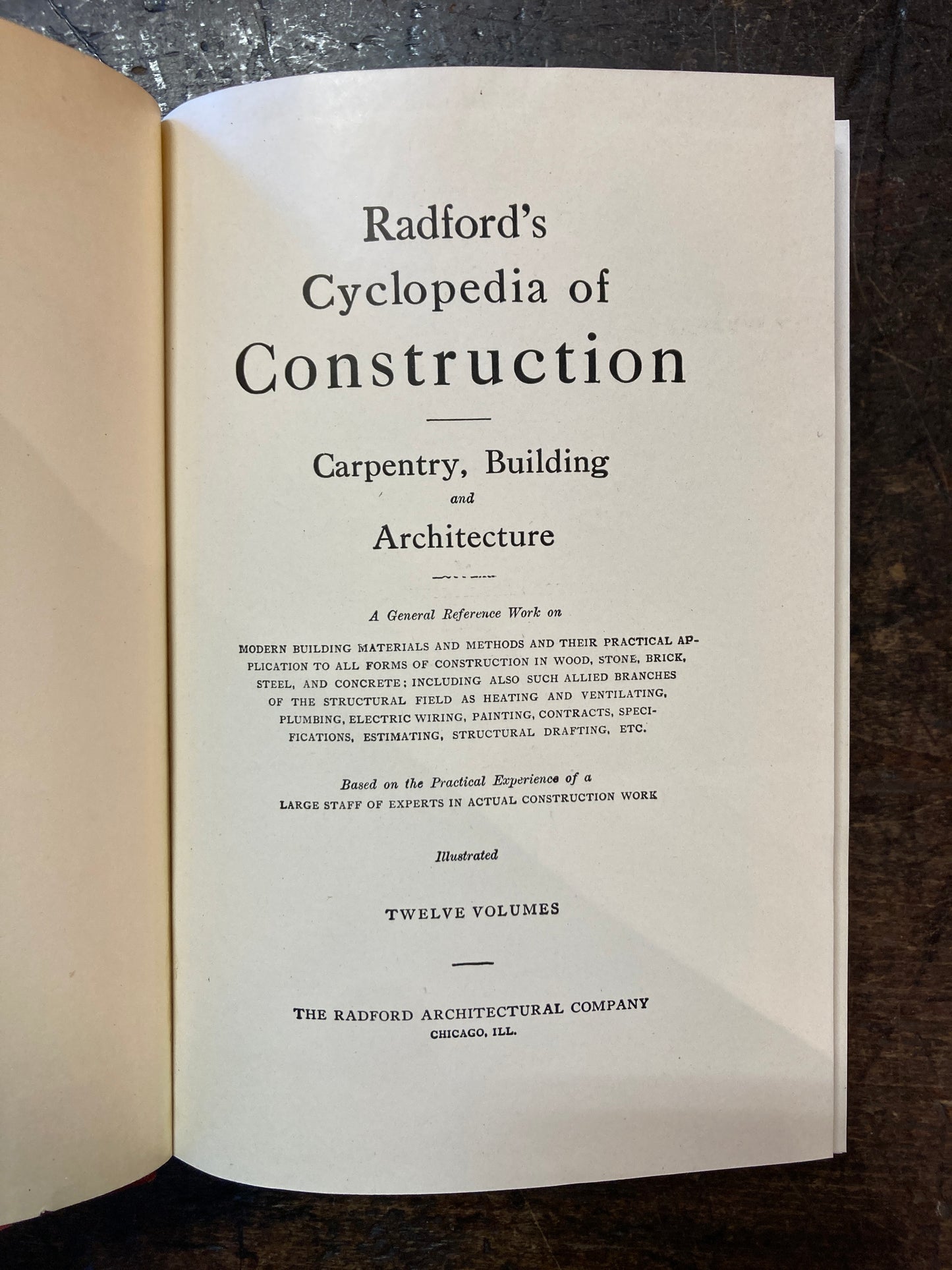 Radford's Cyclopedia of Construction Vol XII