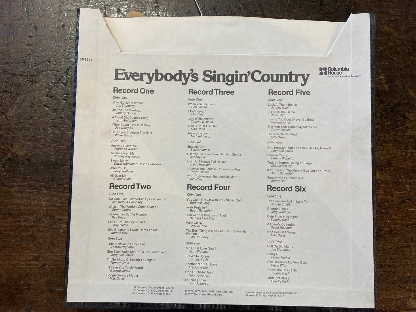 Everyone's Singin' Country (1976) 6 record set