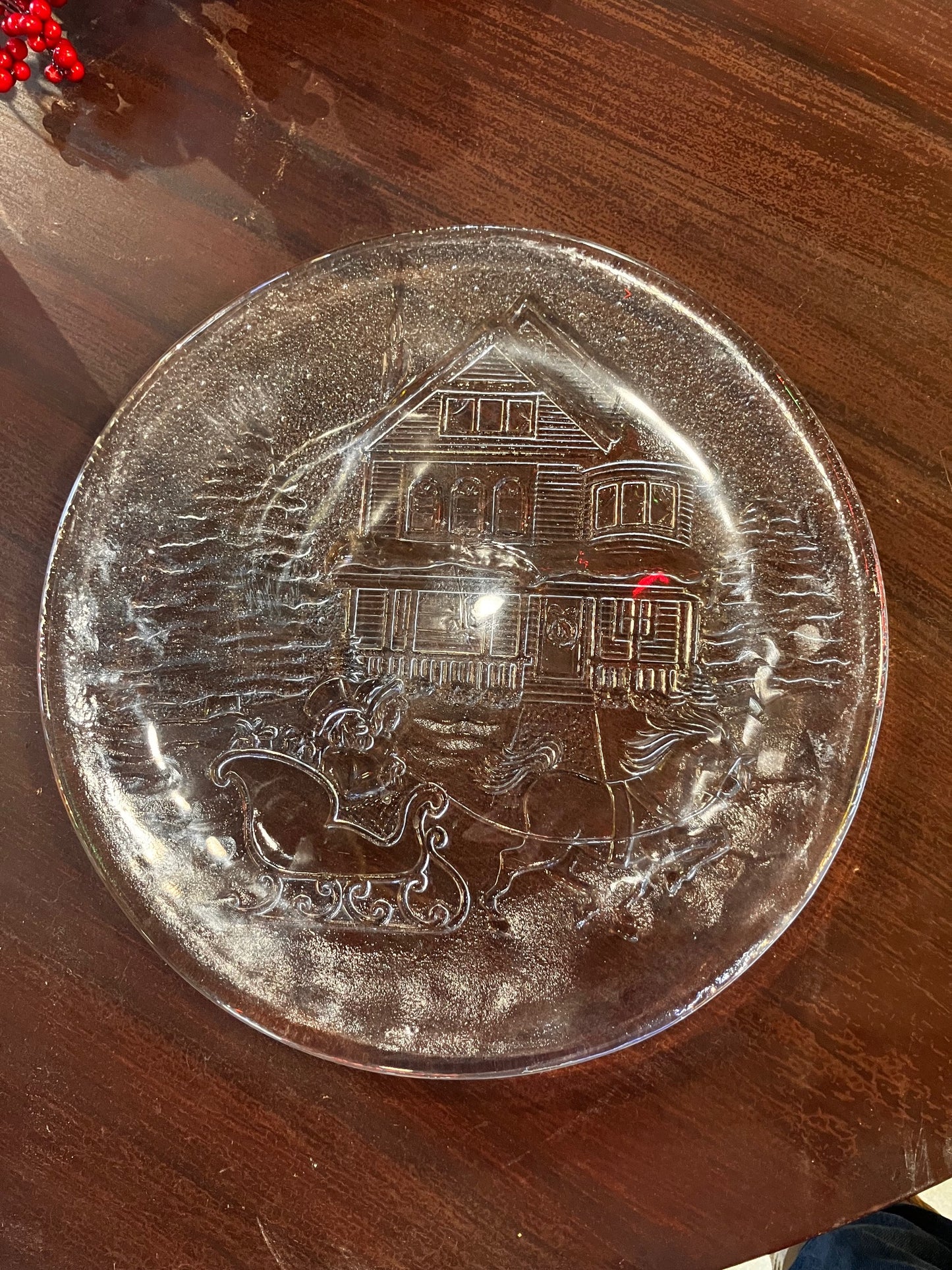 Vintage Embossed Winter Platter