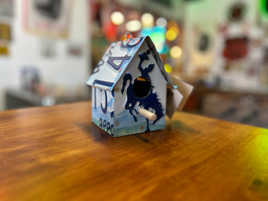Bird House License Plate Mini