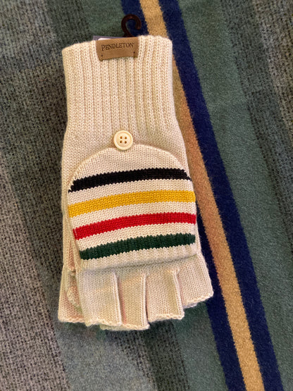 Pendleton Glacier Stripe Convertible Fingerless Mittens