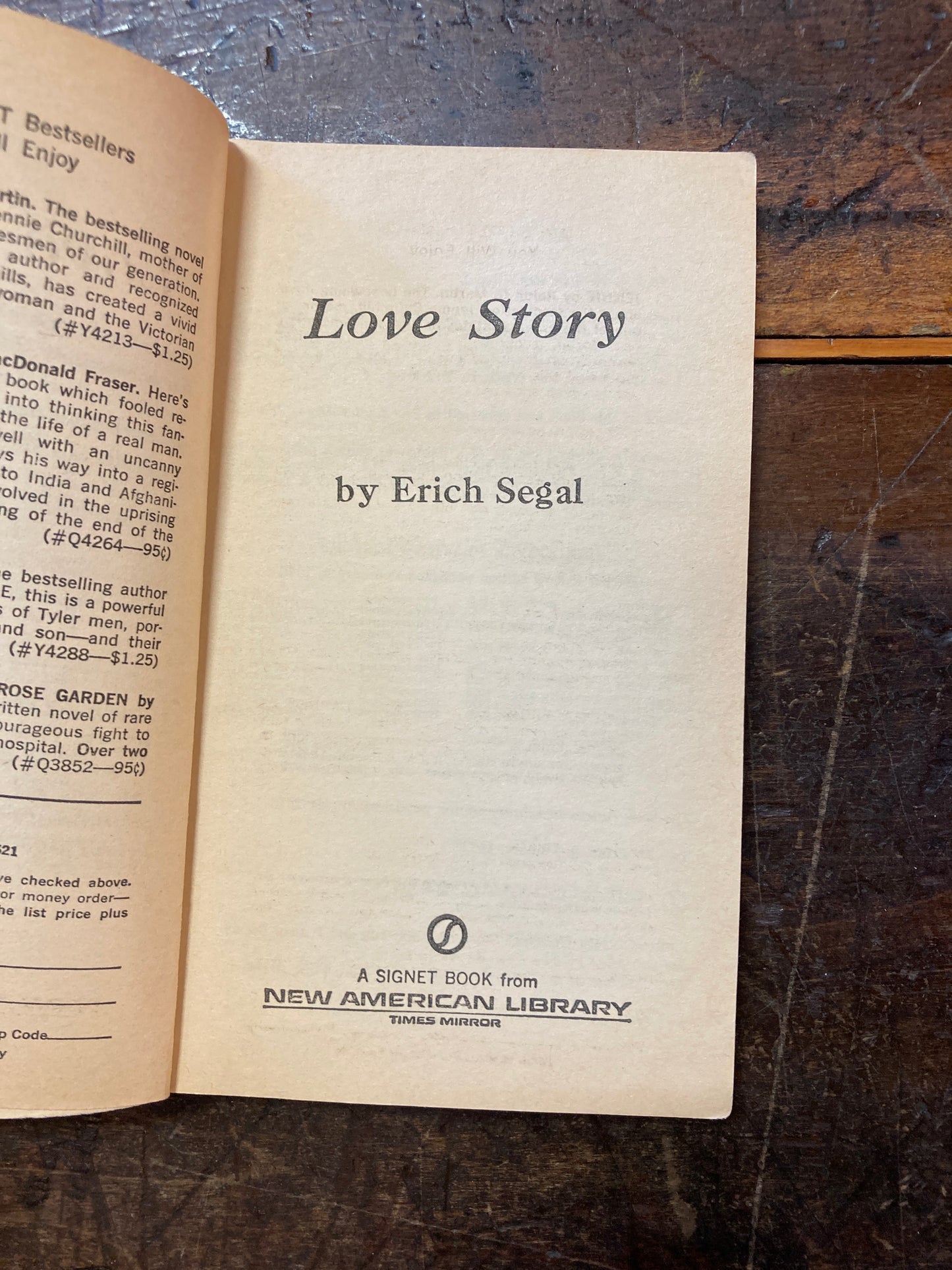 LOVE STORY by Erich Segal