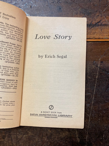 LOVE STORY by Erich Segal