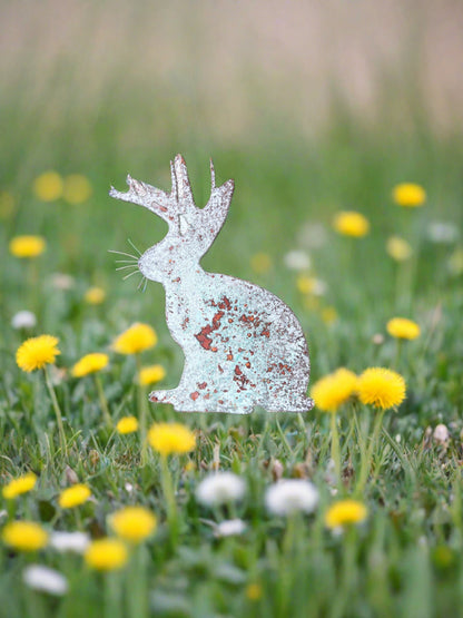 Patina Jackalope Metal Art Magnet