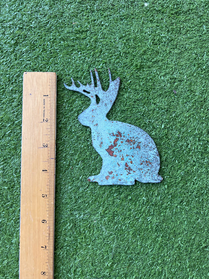 Patina Jackalope Metal Art Magnet