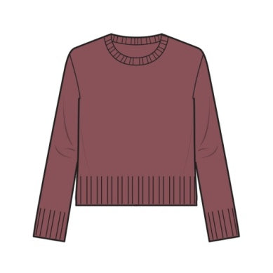 Pendleton Women's Relaxed Shetland Crew Sweater in Dark Rose Heather