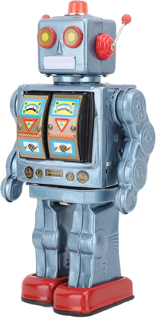 Blue Electric Big Robot Tin Toy