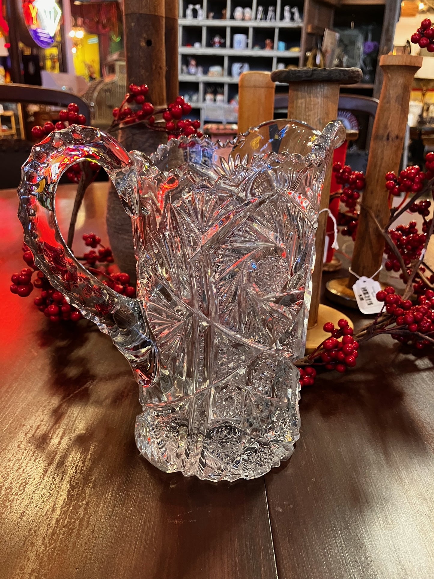 Vintage Clear Glass Vase