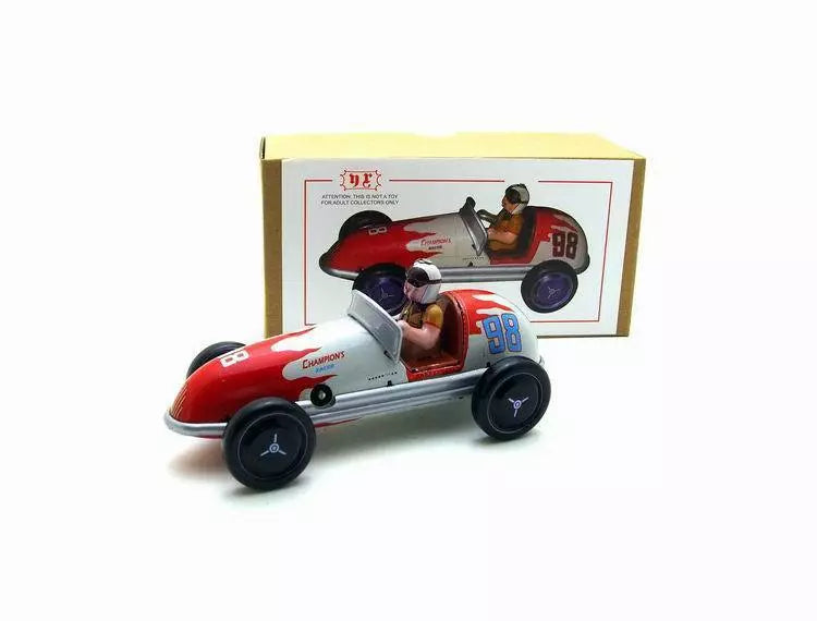 Red And White Champions Wind Up Race Car