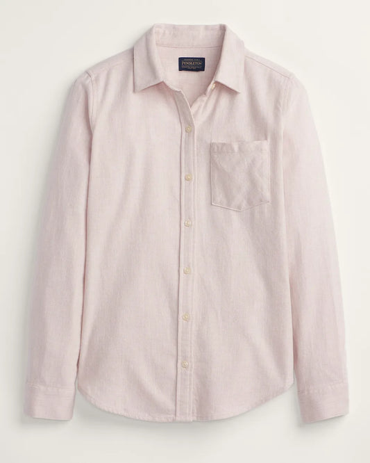 Pendleton Women's Soft Rose Relaxed Flannel Shirt