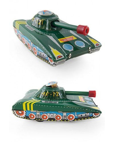 Light Wind Up Tank Tin Toy