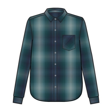 Pendleton Women's Relaxed Flannel Shirt in Teal Ombre