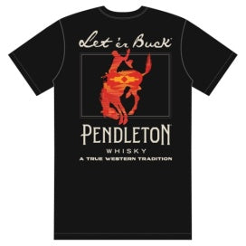 Pendleton Whisky Let'er Buck Graphic tee in Black/Red