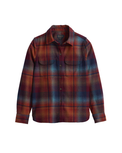 Pendleton Women's Board Shirt in Maroon & Teal