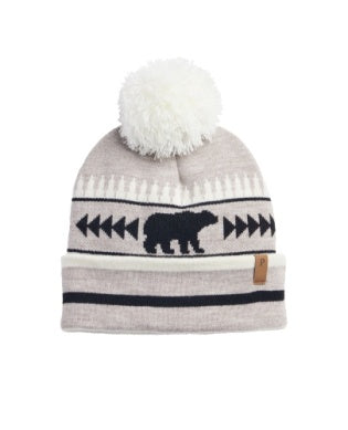 Pendleton Retro Scene Beanie in Bear Light Grey