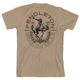 Pendleton Rodeo Horseshoe Graphic Tee in Tan/Black